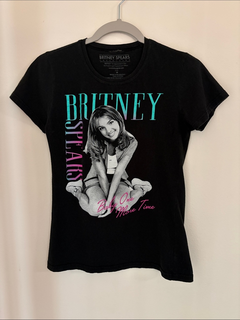 Britney Spears Black Graphic Tee - 'Baby One More Time'
